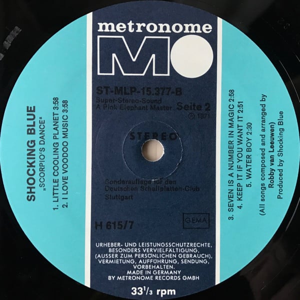 Shocking Blue : Scorpio's Dance (LP, Album, Club)