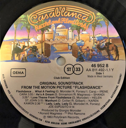 Various : Flashdance (Original Soundtrack From The Motion Picture) (LP, Album, Club)