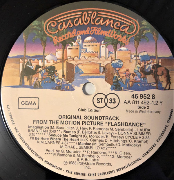 Various : Flashdance (Original Soundtrack From The Motion Picture) (LP, Album, Club)