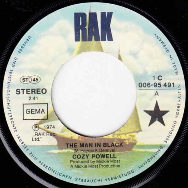 Cozy Powell : The Man In Black (7", Single)