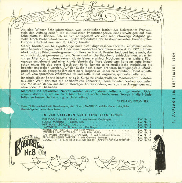 Georg Kreisler : Das Beste Aus Kreisler's Digest (7")