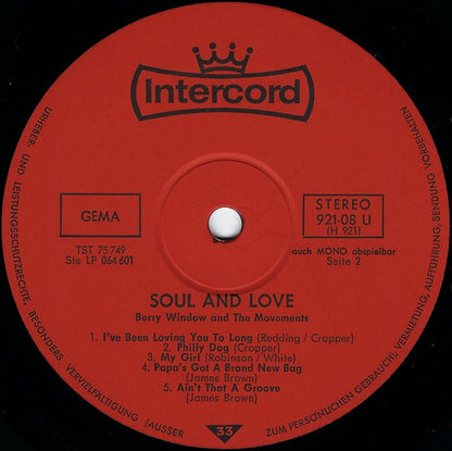 Berry Window And The Movements : Soul & Love (LP, Album)