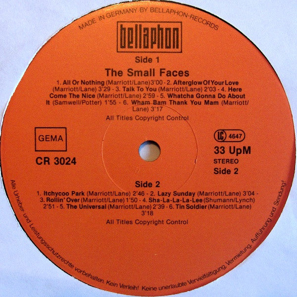 Small Faces : The Small Faces (LP, Comp)