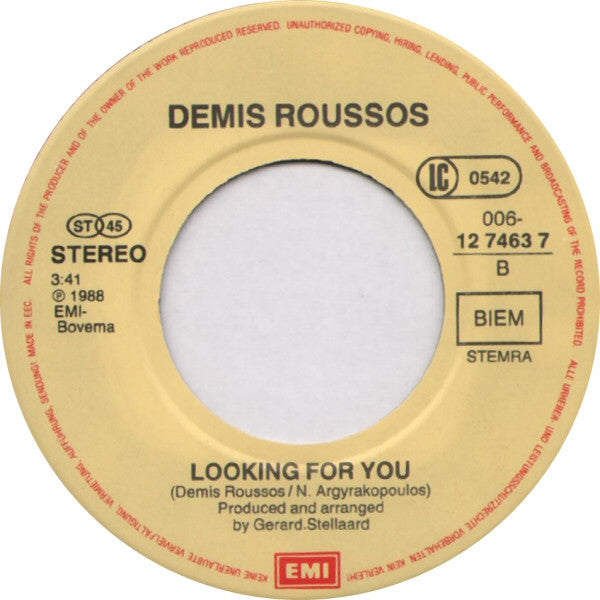 Demis Roussos : Time (7", Single)