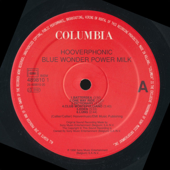 Hooverphonic : Blue Wonder Power Milk (LP, Album)