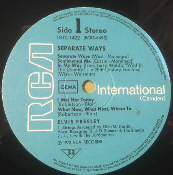 Elvis* : Separate Ways (LP, Album, Comp)