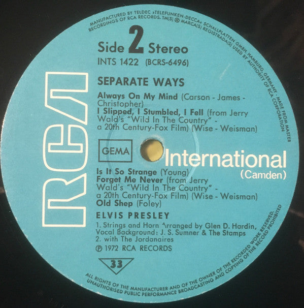 Elvis* : Separate Ways (LP, Album, Comp)