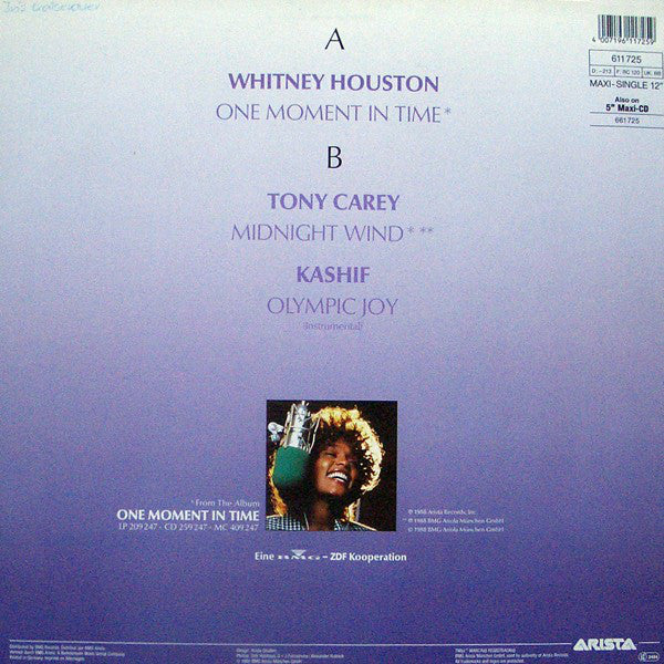 Whitney Houston : One Moment In Time (12", Maxi)