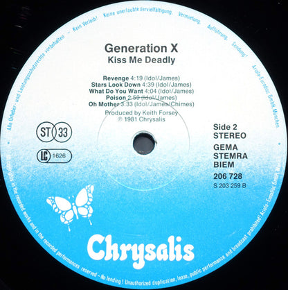 Gen X* : Kiss Me Deadly (LP, Album, RP)