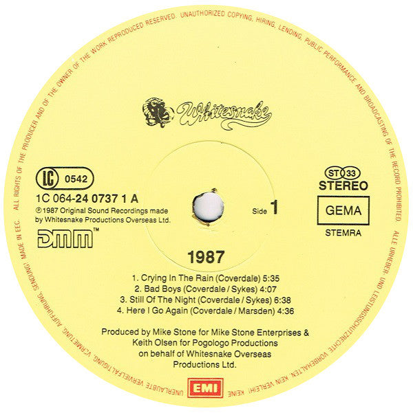 Whitesnake : 1987 (LP, Album)