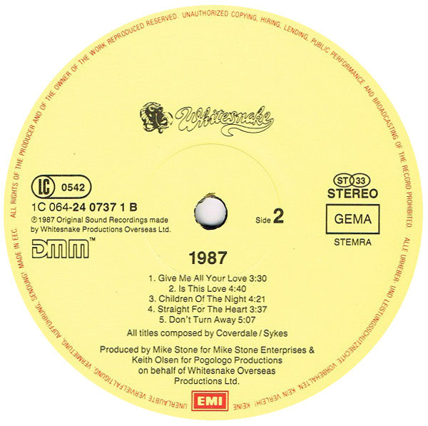 Whitesnake : 1987 (LP, Album)