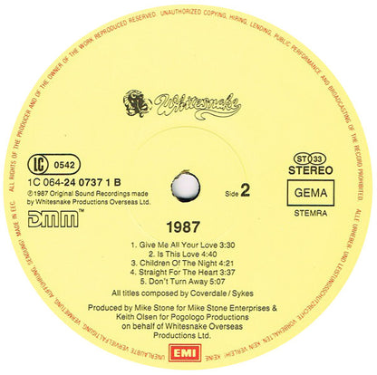 Whitesnake : 1987 (LP, Album)