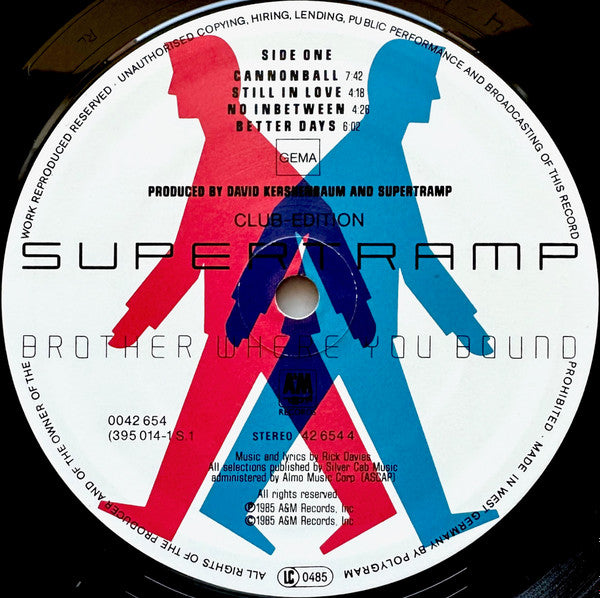Supertramp : Brother Where You Bound (LP, Album, Club)