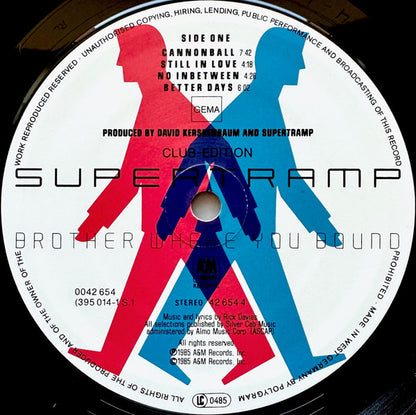 Supertramp : Brother Where You Bound (LP, Album, Club)
