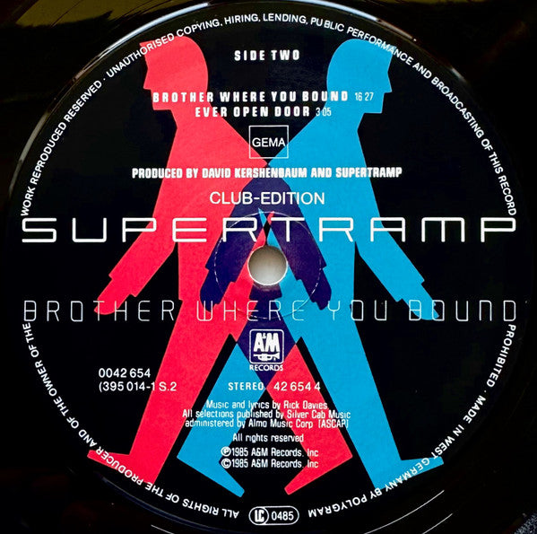 Supertramp : Brother Where You Bound (LP, Album, Club)