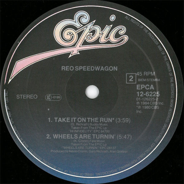 REO Speedwagon : One Lonely Night (12", Maxi)