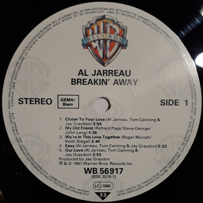 Al Jarreau : Breakin' Away (LP, Album, RE)