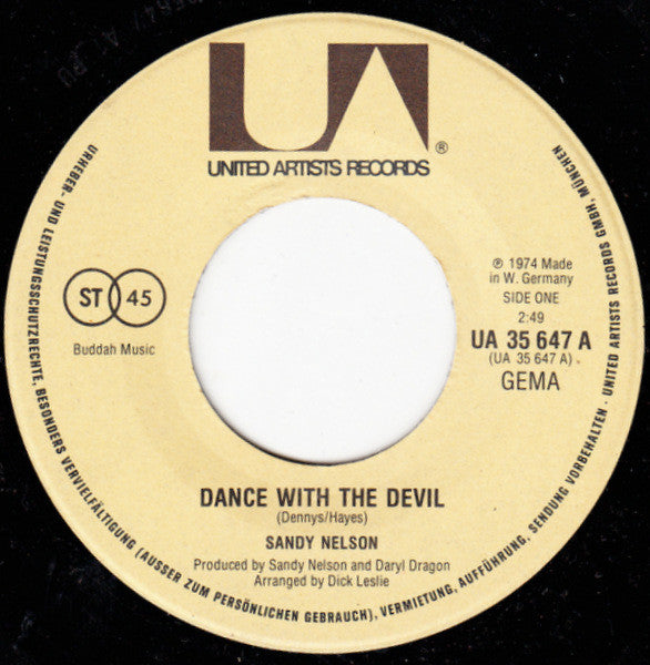 Sandy Nelson : Dance With The Devil (7", Single)