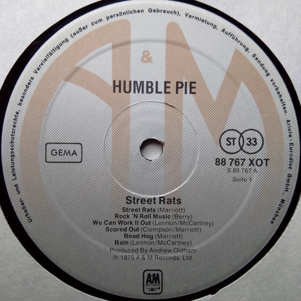 Humble Pie : Street Rats (LP, Album)