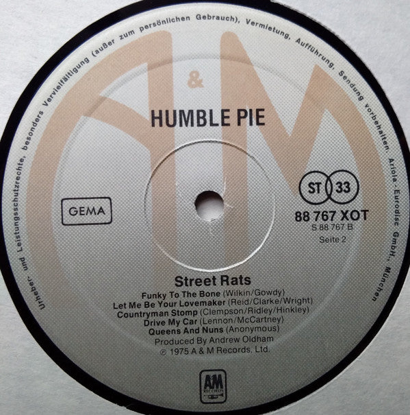 Humble Pie : Street Rats (LP, Album)