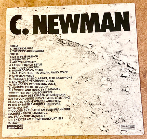 C. Newman* : Trackways Made By Two Dinosaurs, Probably Megalosaurus (LP)