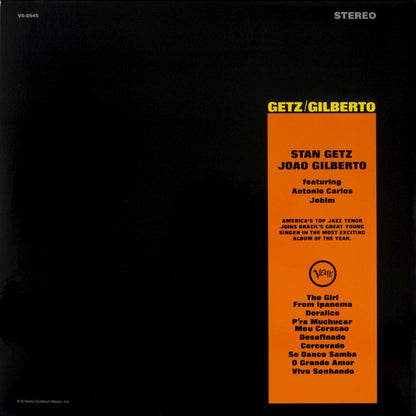 Stan Getz & Joao Gilberto* Featuring Antonio Carlos Jobim : Getz/Gilberto (LP, Album, RE, 180)