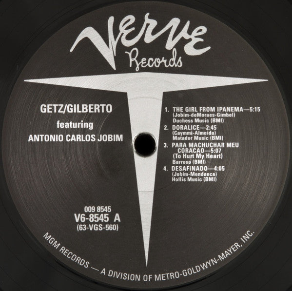 Stan Getz & Joao Gilberto* Featuring Antonio Carlos Jobim : Getz/Gilberto (LP, Album, RE, 180)