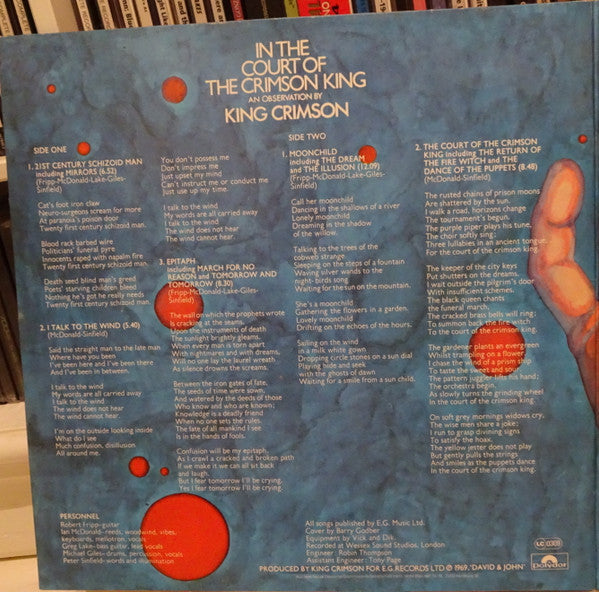 King Crimson : In The Court Of The Crimson King (An Observation By King Crimson) (LP, Album, RE, Gat)