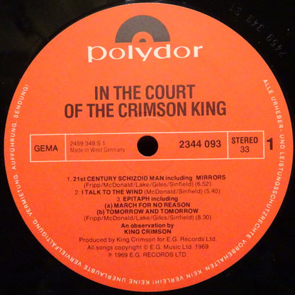 King Crimson : In The Court Of The Crimson King (An Observation By King Crimson) (LP, Album, RE, Gat)