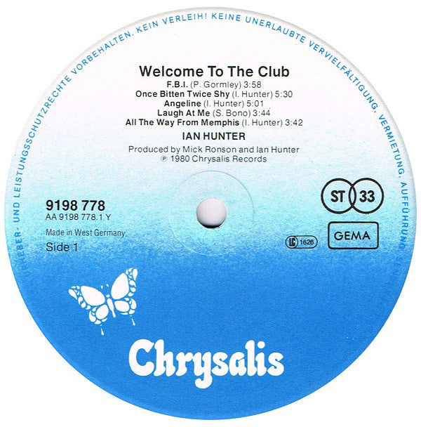 Ian Hunter : Welcome To The Club (Live) (2xLP, Album)