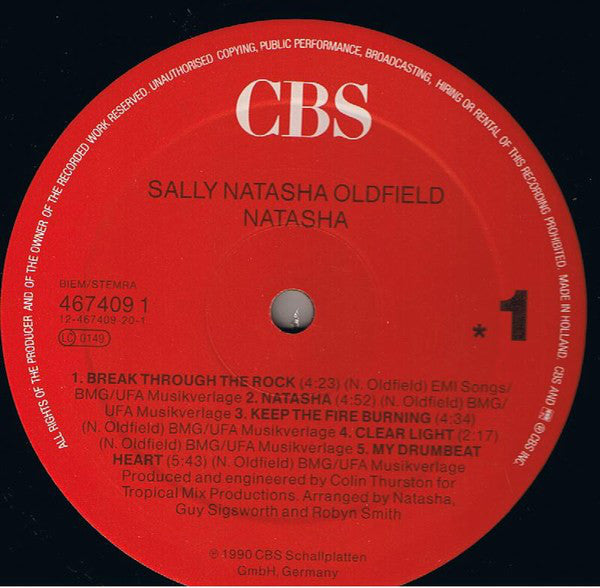 Sally Natasha Oldfield* : Natasha (LP, Album)
