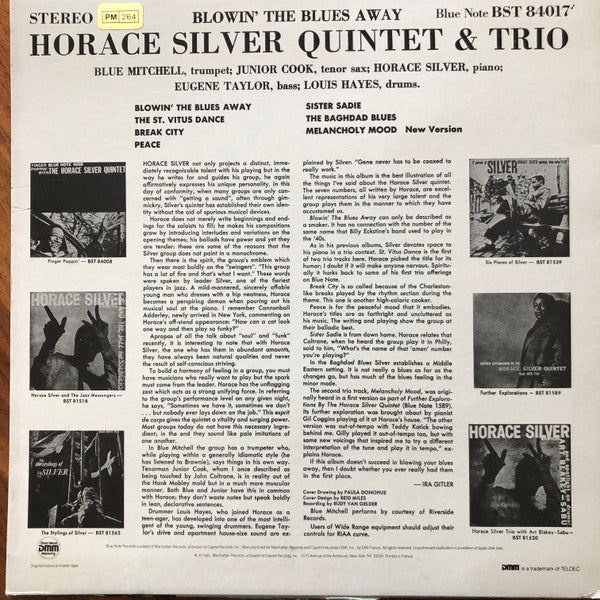 The Horace Silver Quintet & The Horace Silver Trio : Blowin' The Blues Away (LP, Album, RE, RM, DMM)