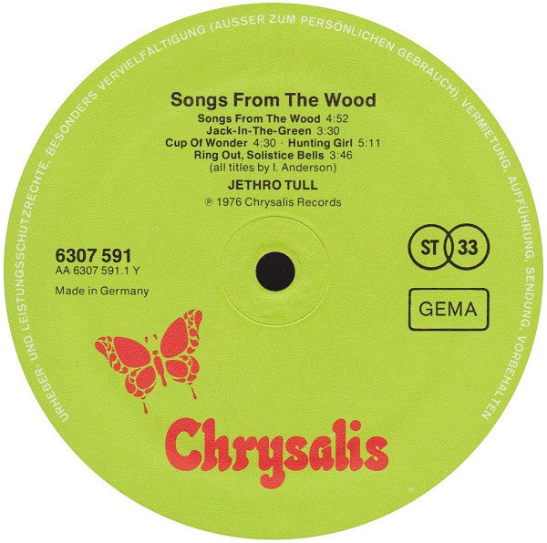 Jethro Tull : Songs From The Wood (LP, Album)