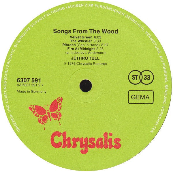 Jethro Tull : Songs From The Wood (LP, Album)