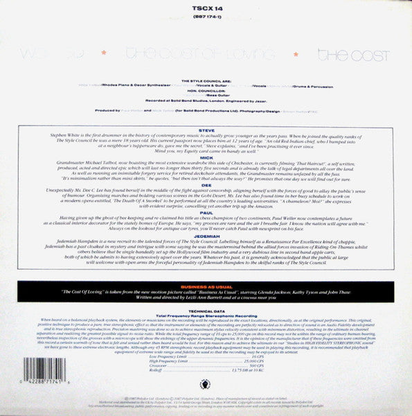 The Style Council : Wanted (Or Waiter, There's Some Soup In My Flies) (12", Single)