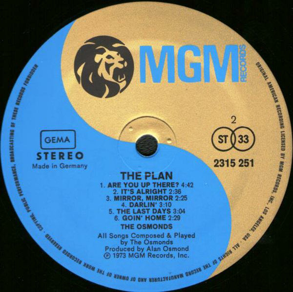 Osmonds* : The Plan (LP, Album)
