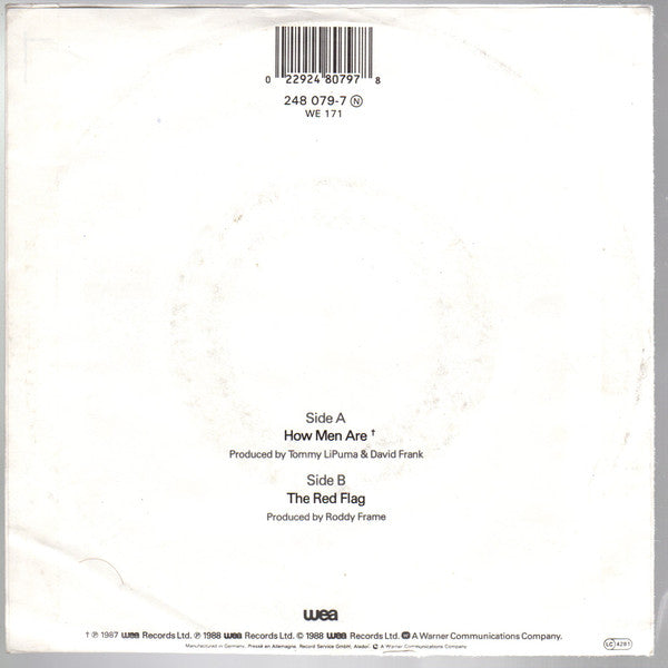 Aztec Camera : How Men Are (7", Single)