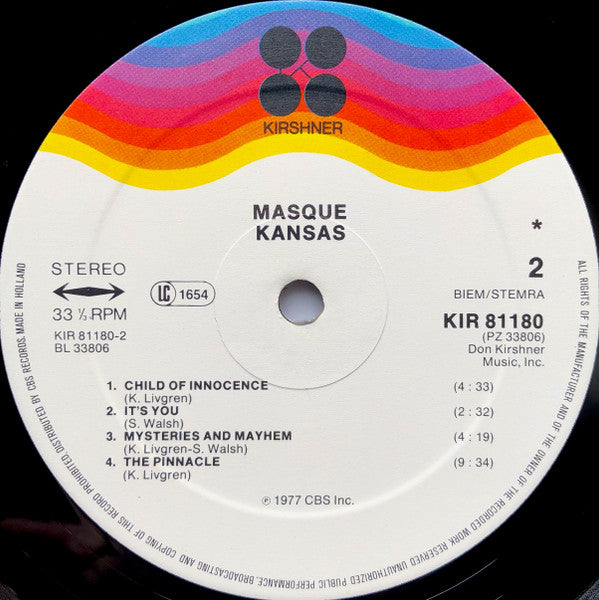 Kansas (2) : Masque (LP, Album)