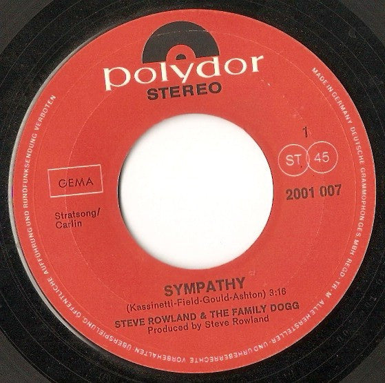 Steve Rowland & Family Dogg : Sympathy (7", Single)
