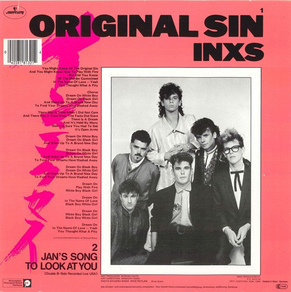 INXS : Original Sin (Long Version) (12", Maxi)