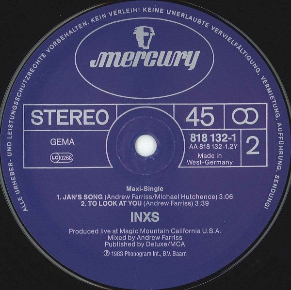 INXS : Original Sin (Long Version) (12", Maxi)