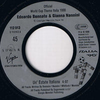 Edoardo Bennato - Gianna Nannini : Un'Estate Italiana (7", Single)