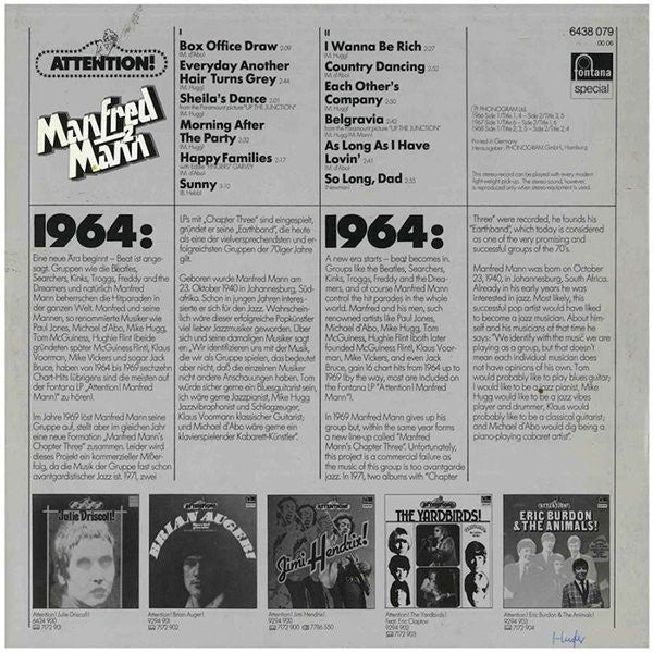 Manfred Mann : Attention! Manfred Mann! Vol. 2 (LP, Comp)