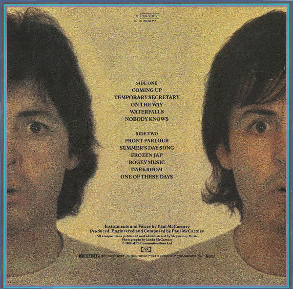 Paul McCartney : McCartney II (LP, Album, Gat)
