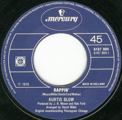 Kurtis Blow : Rappin' (7", Single)