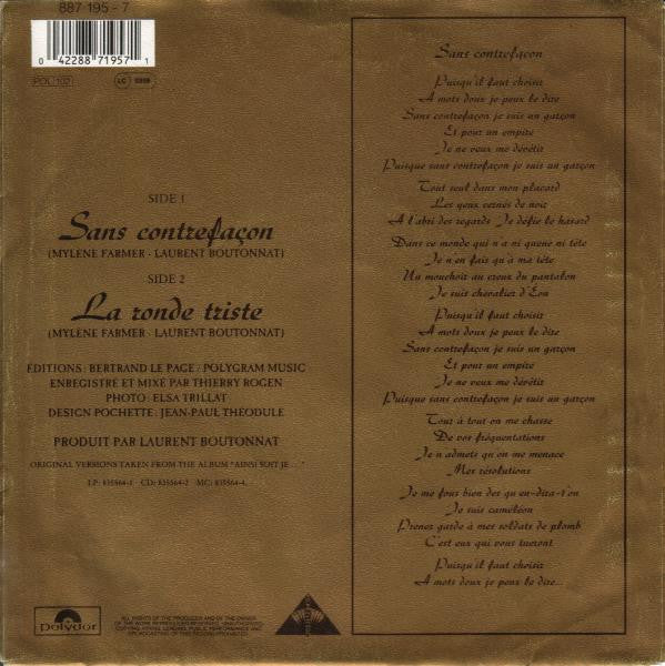 Mylene Farmer* : Sans Contrefaçon (7", Single)