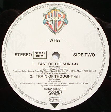 a-ha : Early Morning (12", Single)