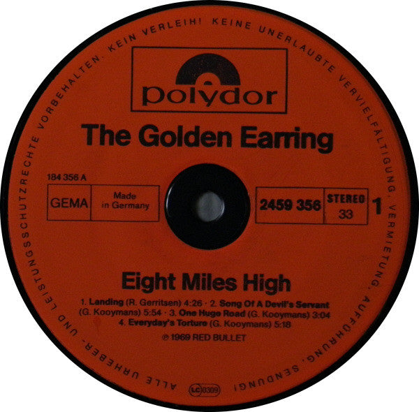 The Golden Earring* : Eight Miles High (LP, Album, RE)