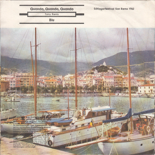 Tony Renis : Quando, Quando, Quando (7", Single)