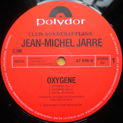 Jean Michel Jarre* : Oxygene (LP, Album, Club)